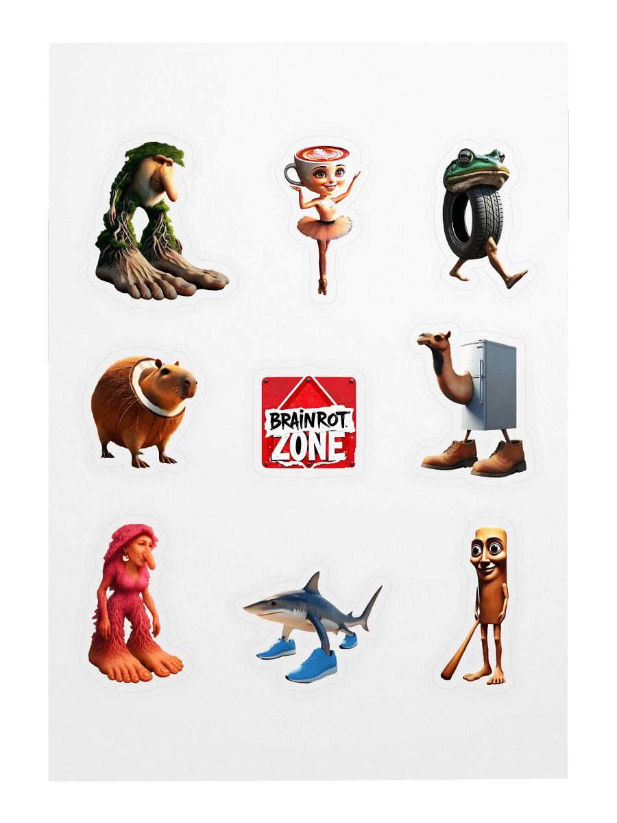 Brainrot Legends 9-Piece Sticker Set product image (3)