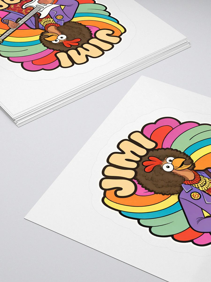 Groovy Jimi Hen-drix Guitarist Sticker product image (11)
