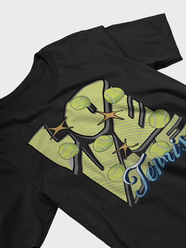 Love Me Tennis Striped Stylized T-Shirt product image (2)