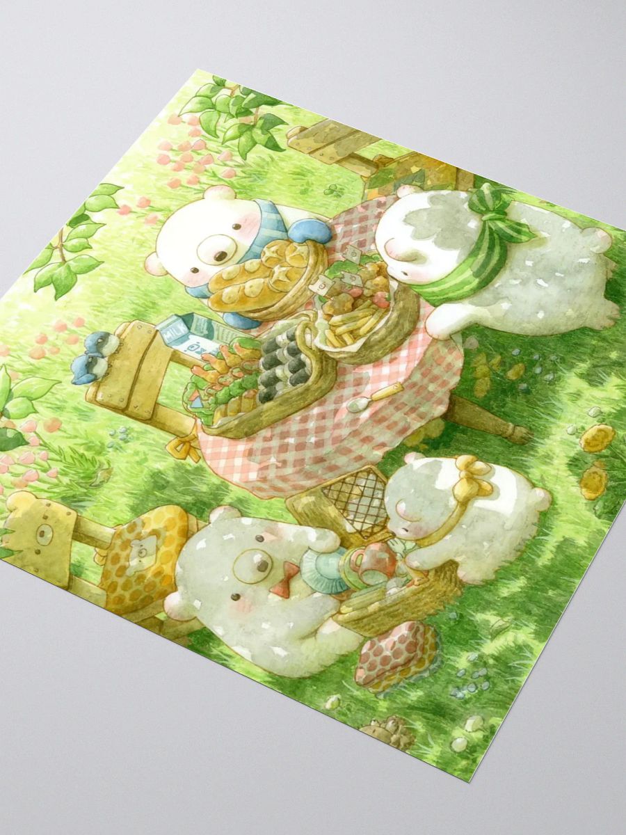 Cute Bear Picnic Sticker - Whimsical Soft Bears Friends product image (9)
