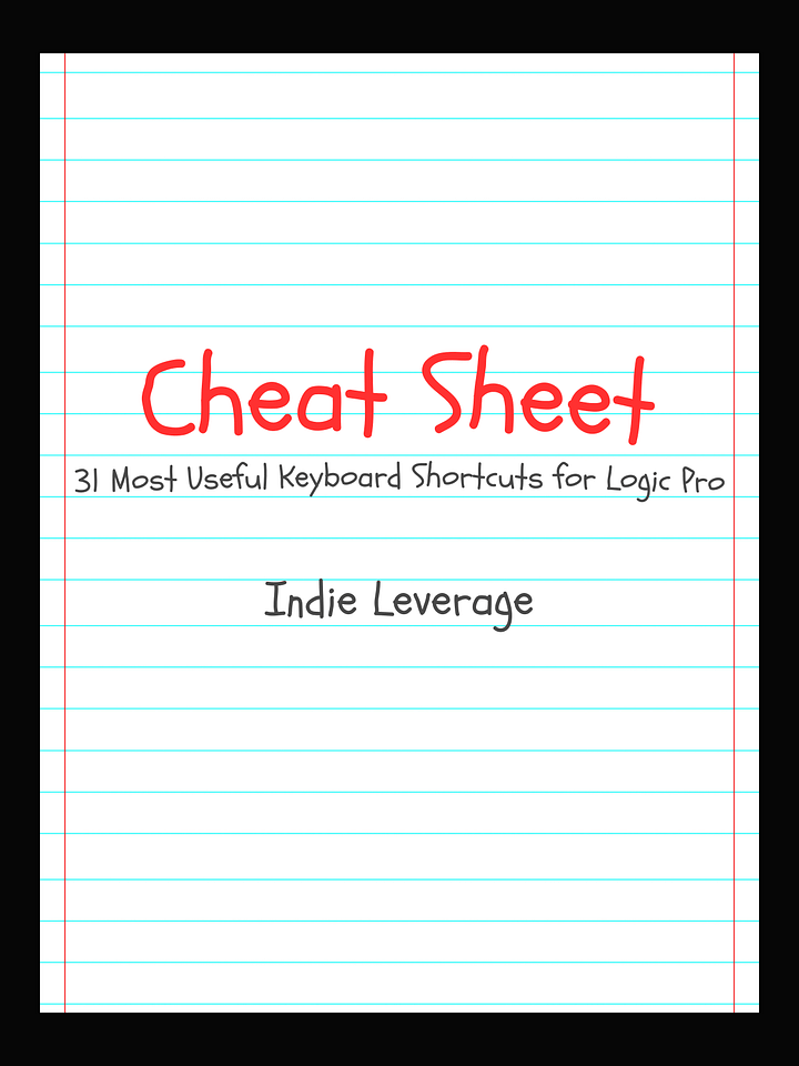 Keyboard Shortcuts for Logic Pro (Cheat Sheet) product image (1)