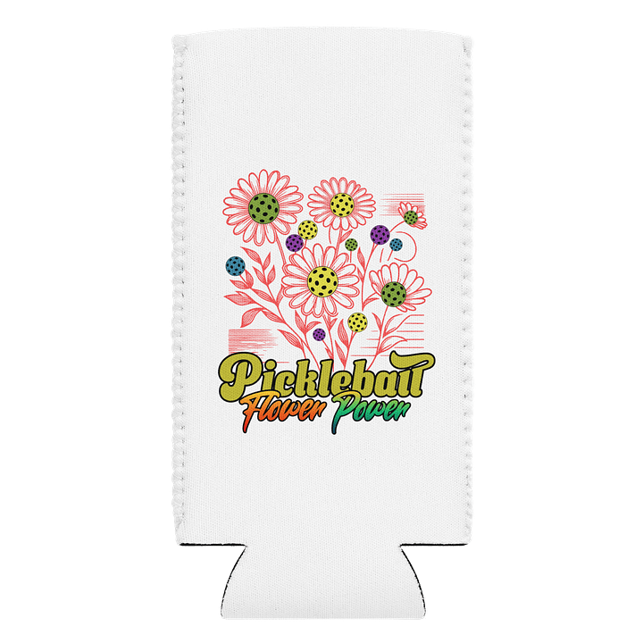 Pickleball Flower Power Can Cooler product image (1)