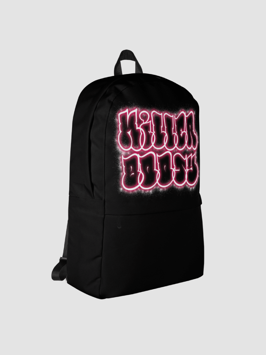 Black Cutesy Graffiti Print Backpack product image (4)