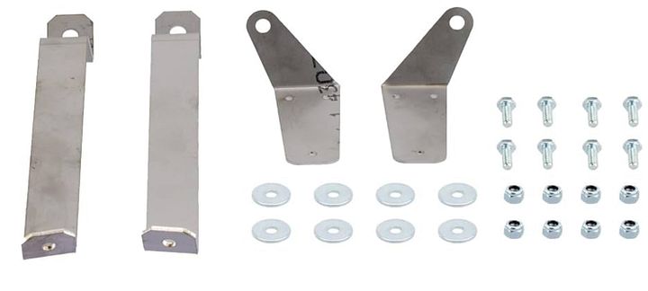 NM Tuning Knieblech, SCHWARZ grundiert + poliert inkl. Befestigungsset product image (2)