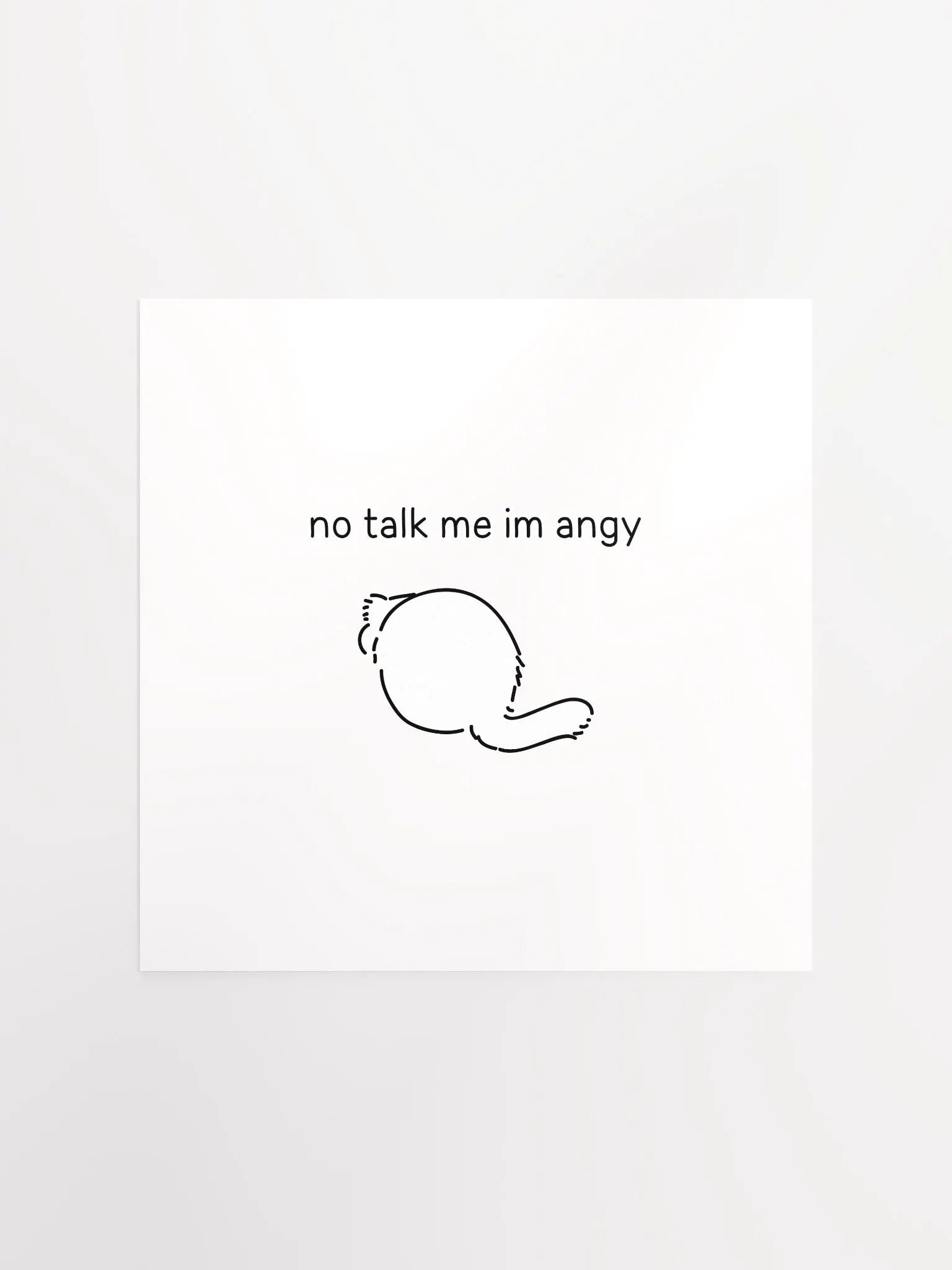 No Talk Manul Angy - Matte Poster product image (1)