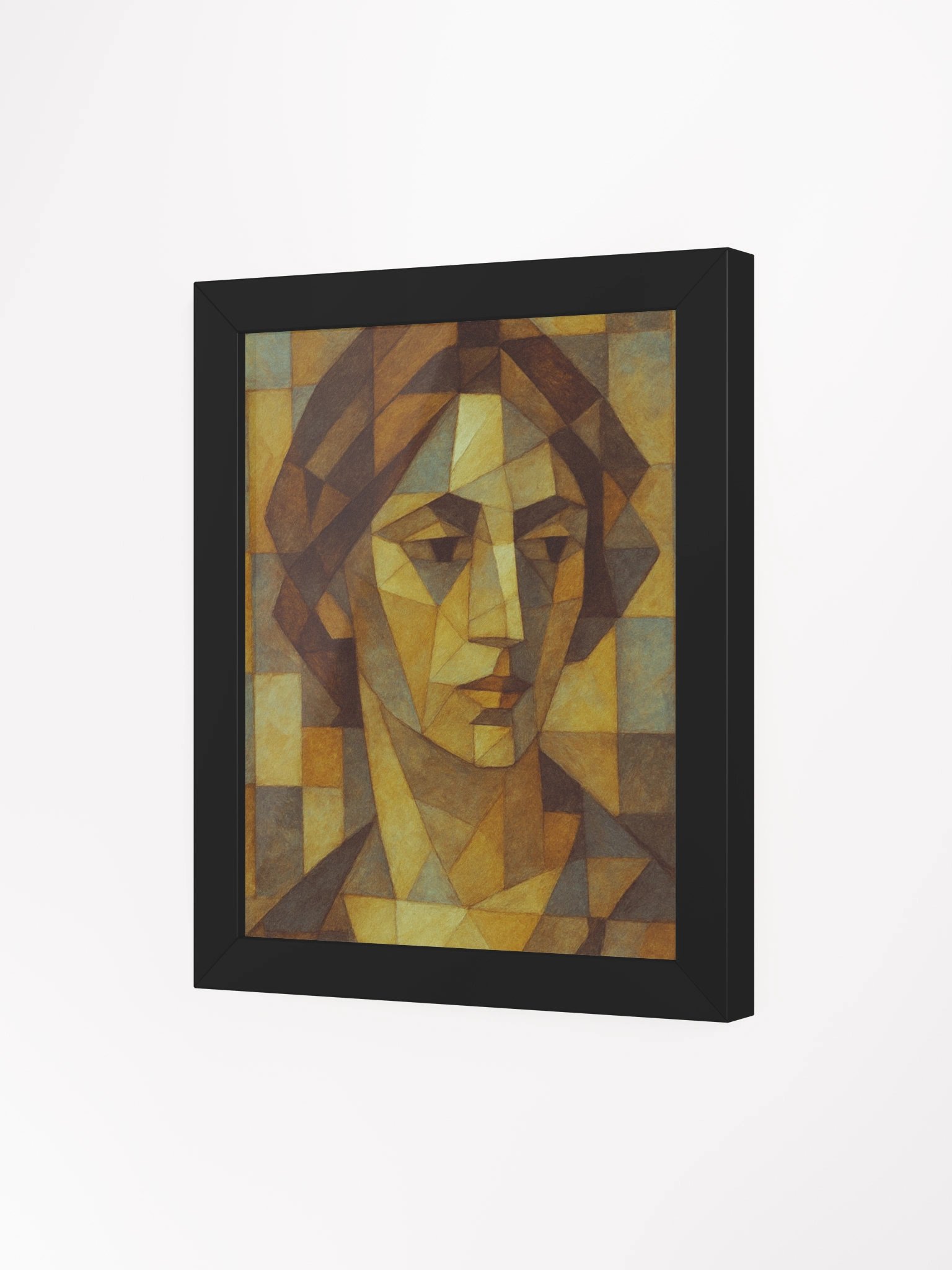 Geometric Cubism Portrait - Framed Matte Poster product image (14)