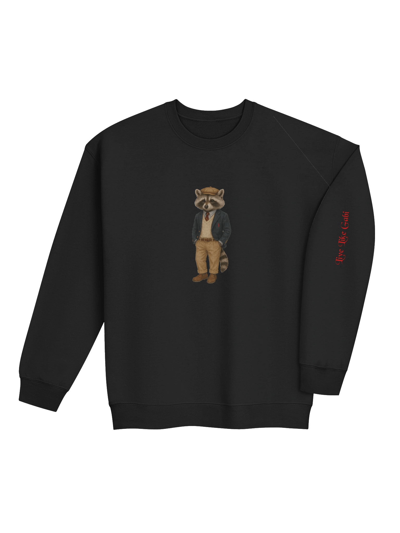Live Like Gabi Signature Male Raccoon Crewneck Sweatshirt product image (2)