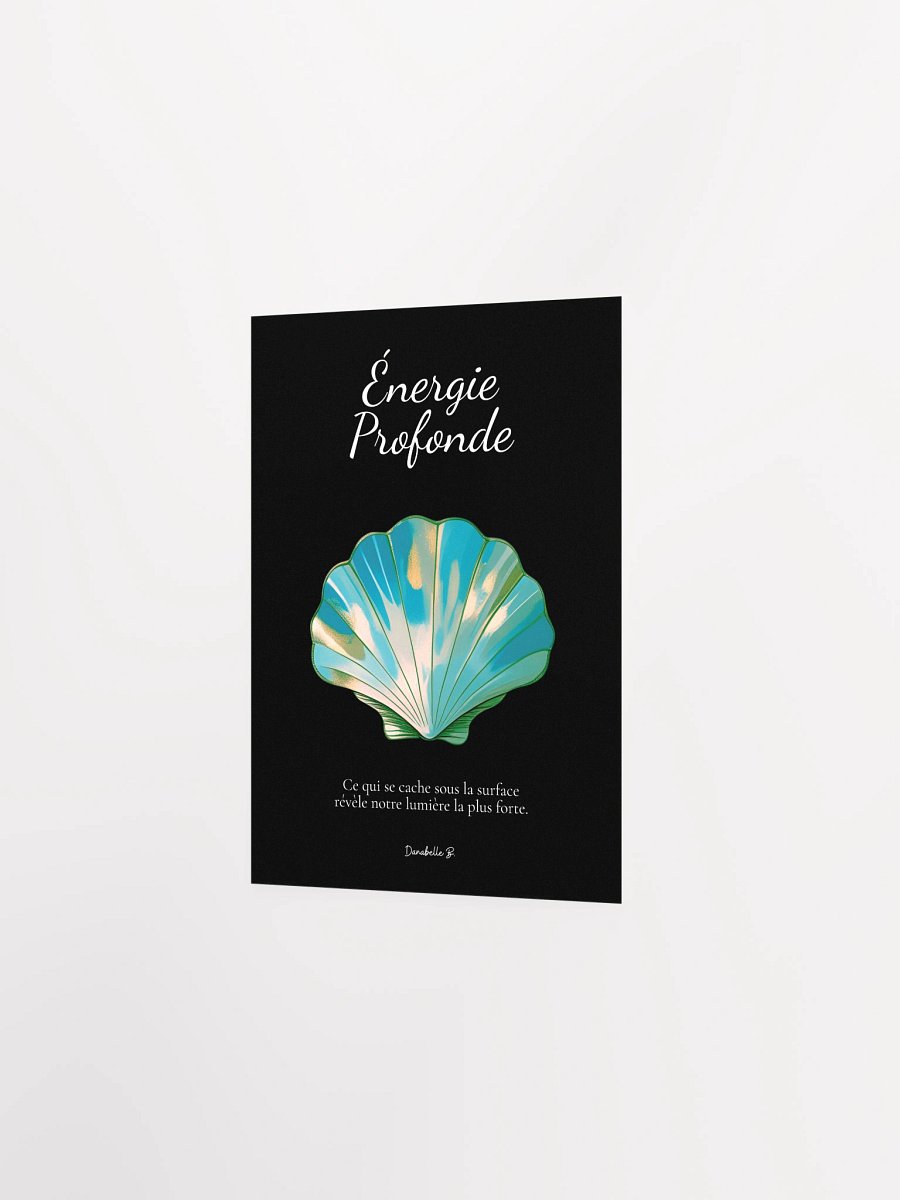 Poster artistique - Coquille Saint-Jacques - Energie Profonde - Cadeau Déco Energie Vibratoire product image (2)