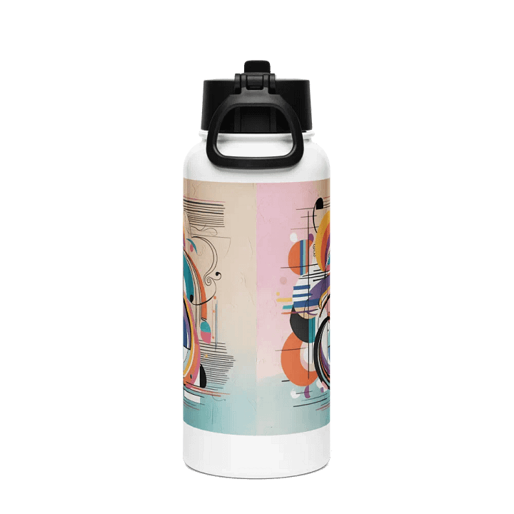 Kadinsky inspired Stainless Steel Water Bottle for arty moms on Mothersday product image (2)