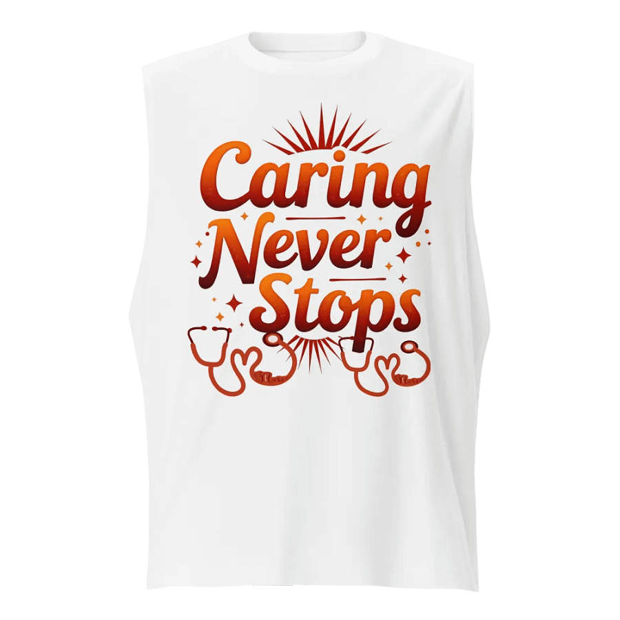 Caring Never Stops Nurse Muscle Tank product image (5)