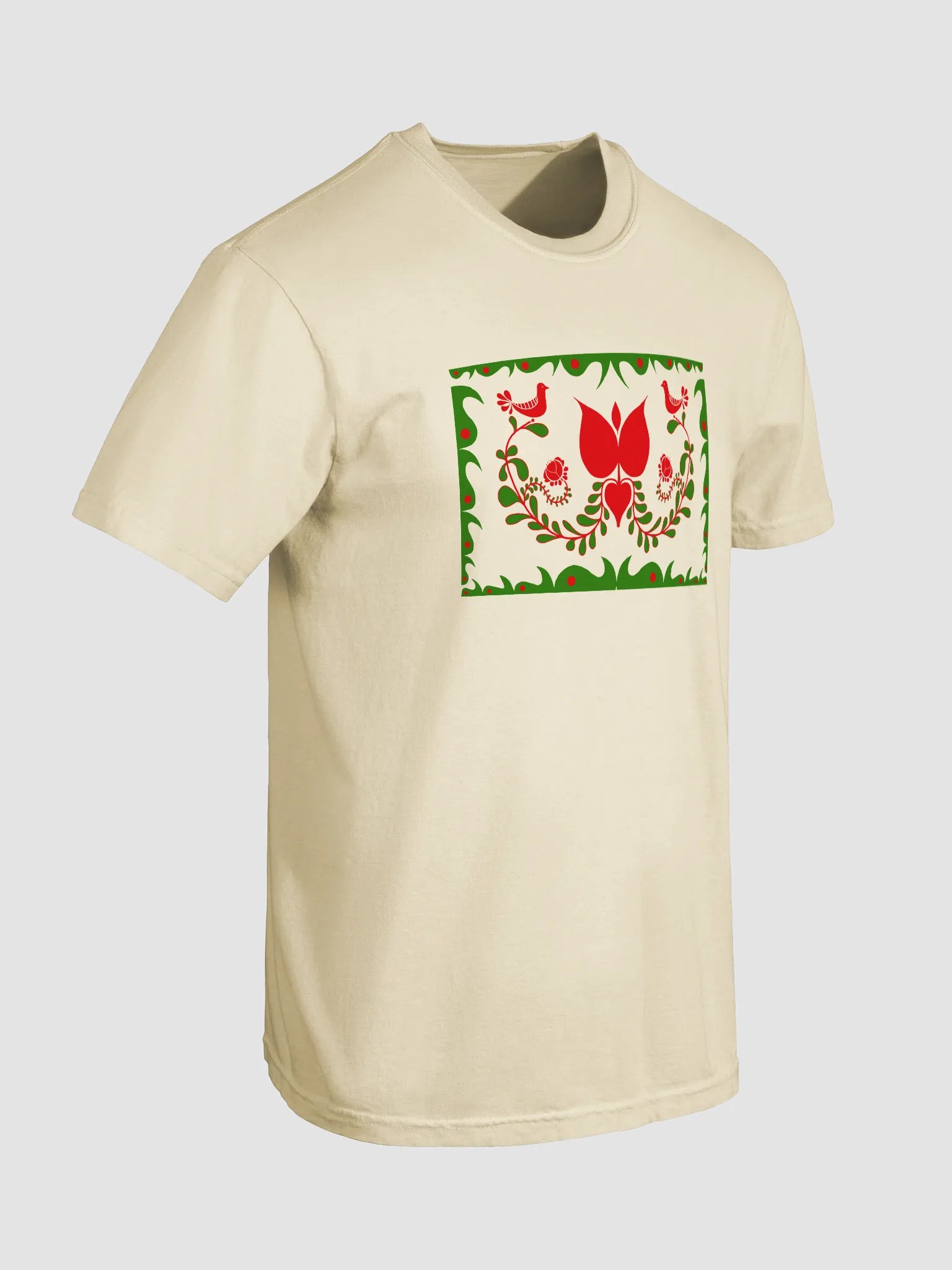 Hungarian Floral Bird Design T-Shirt product image (7)