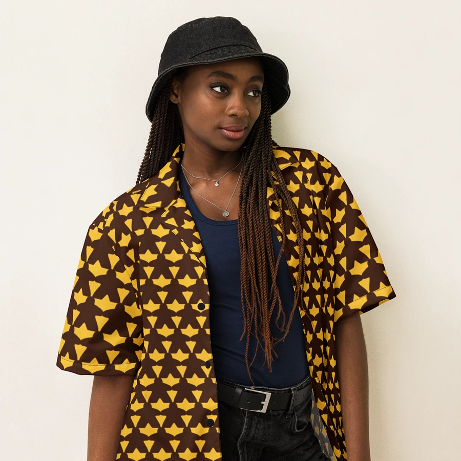 Meeple Hawaiian Shirt (Brown & Gold) product image (6)