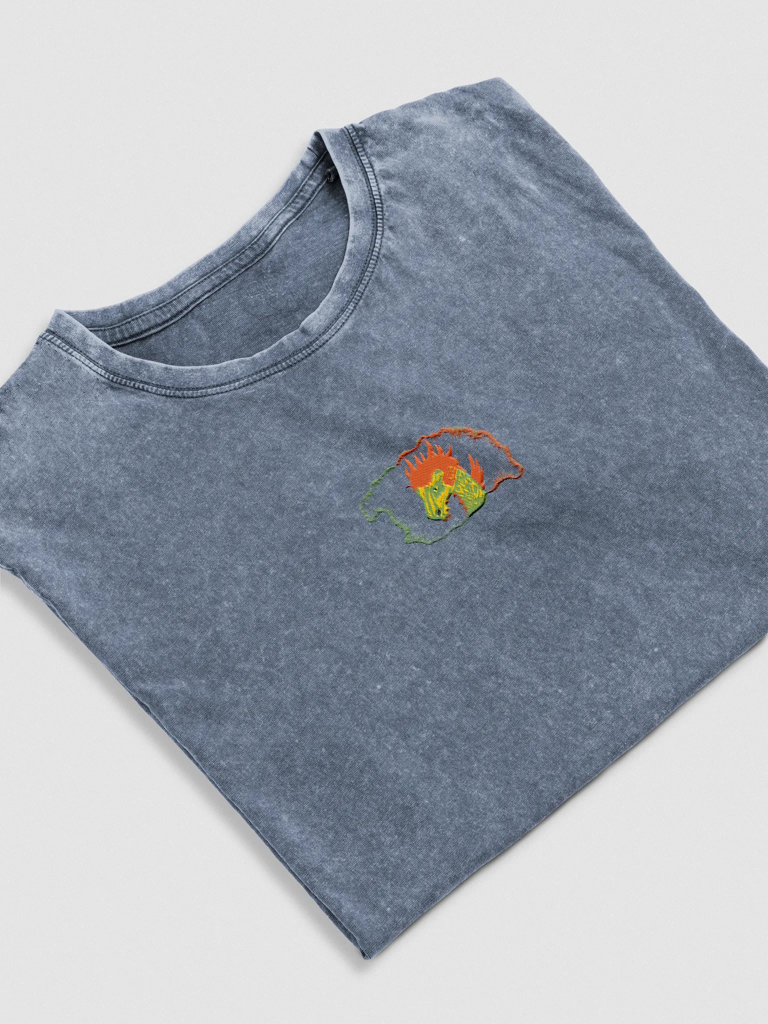 Dragon Fire Unisex Denim T-Shirt product image (3)