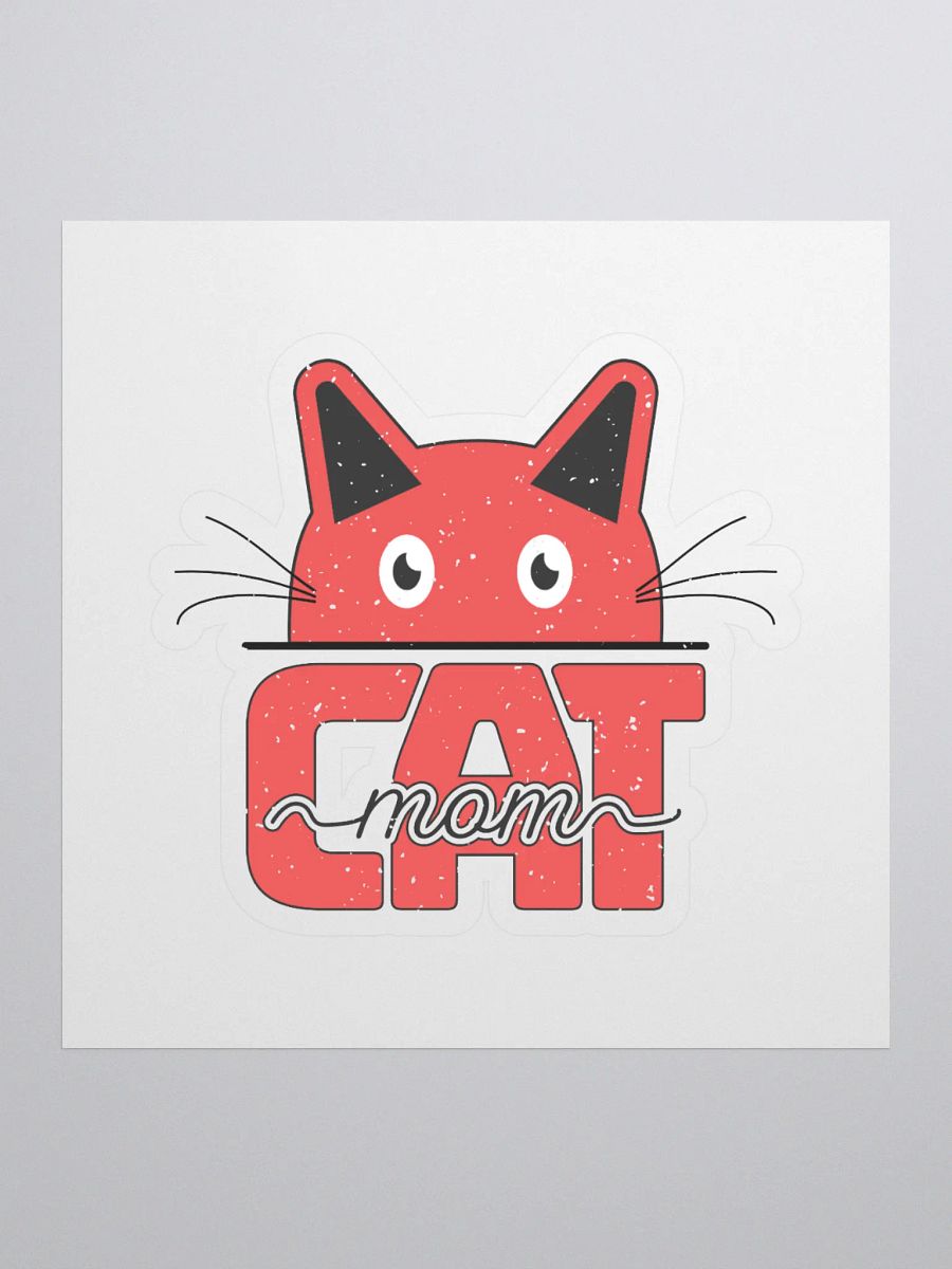 Cat Mom Kiss Cut Stickers product image (1)