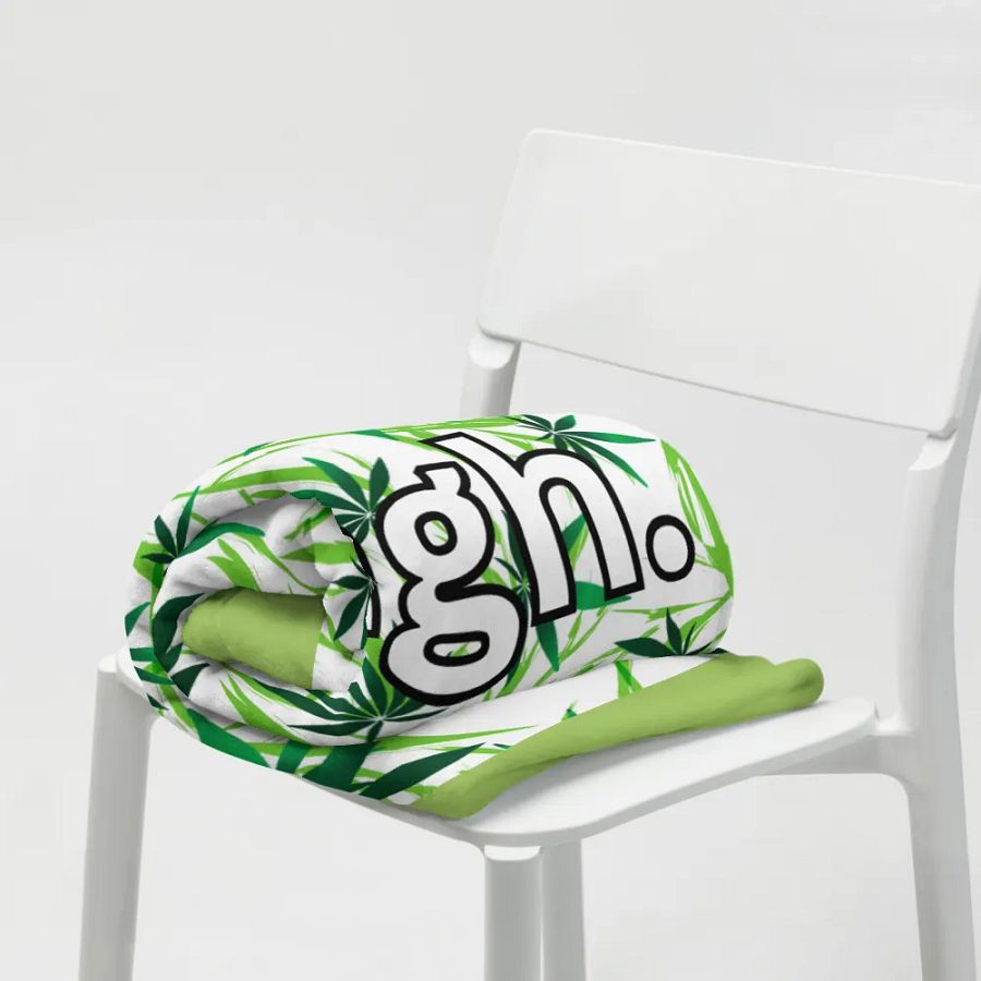 High. Cannabis Leaves Throw Blanket product image (7)