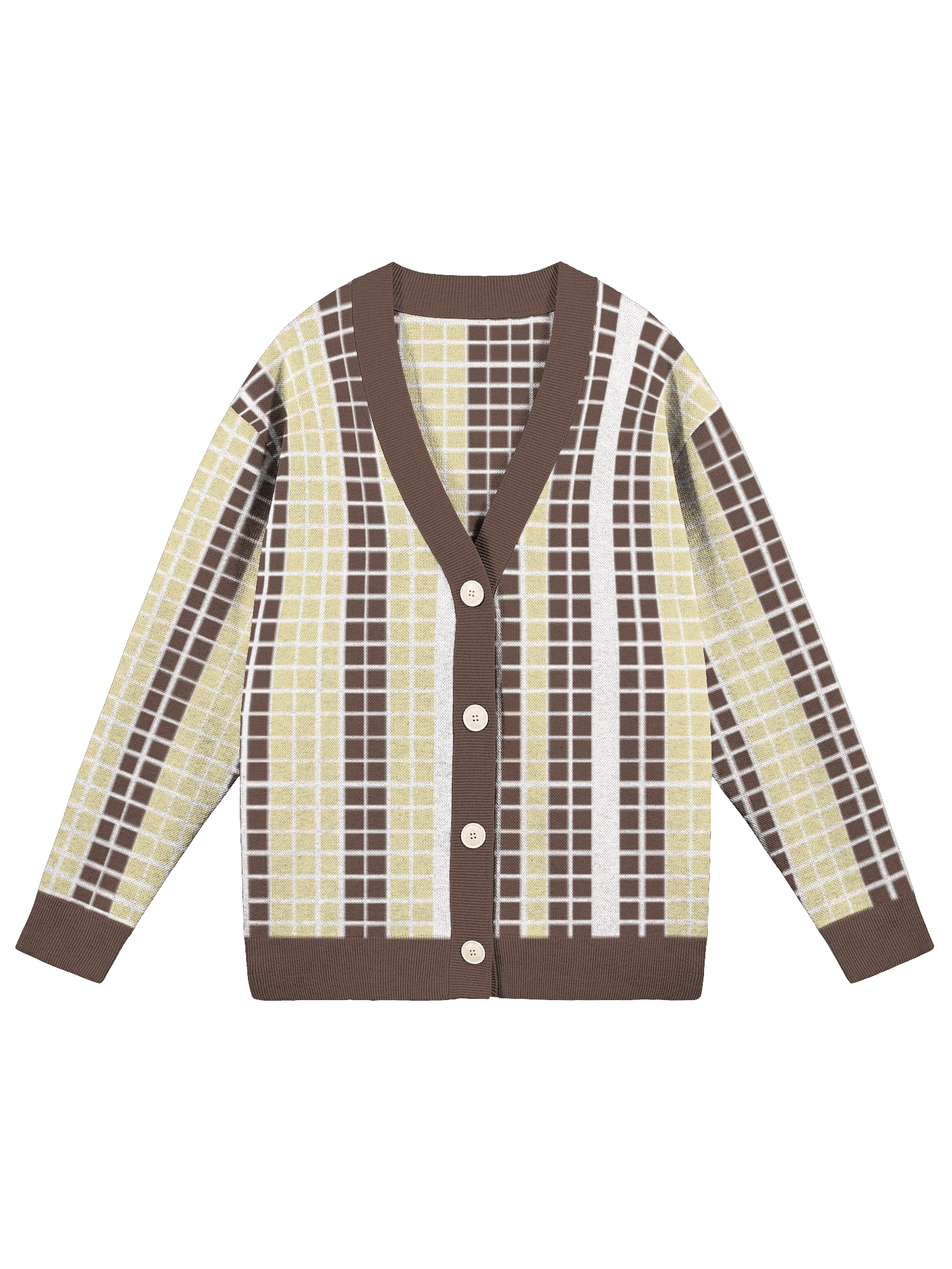 Checkered Fusion Knit Cardigan product image (2)