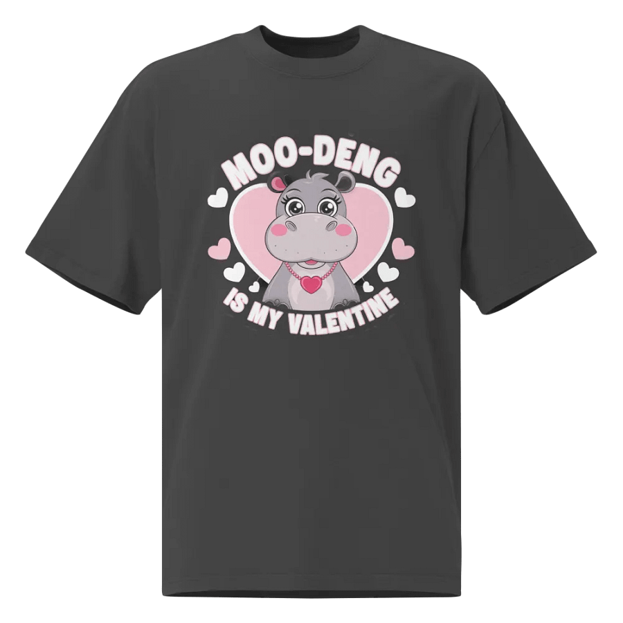 Moo-deng Hippo Valentine T-Shirt product image (1)