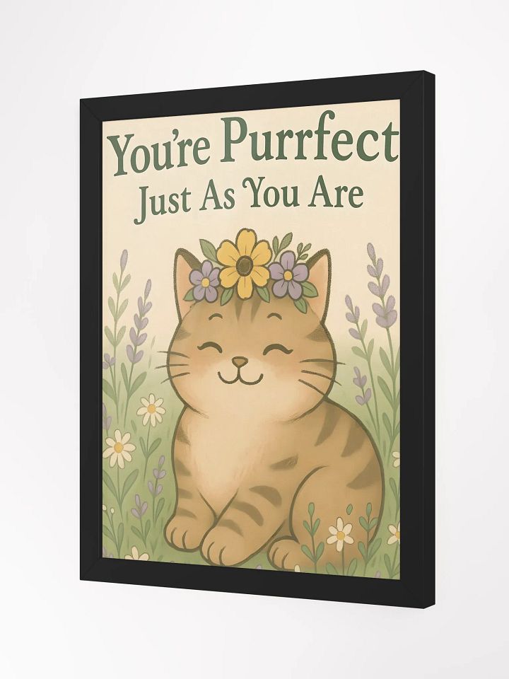 Purrfect Cute Cat Motivational Framed Poster product image (13)