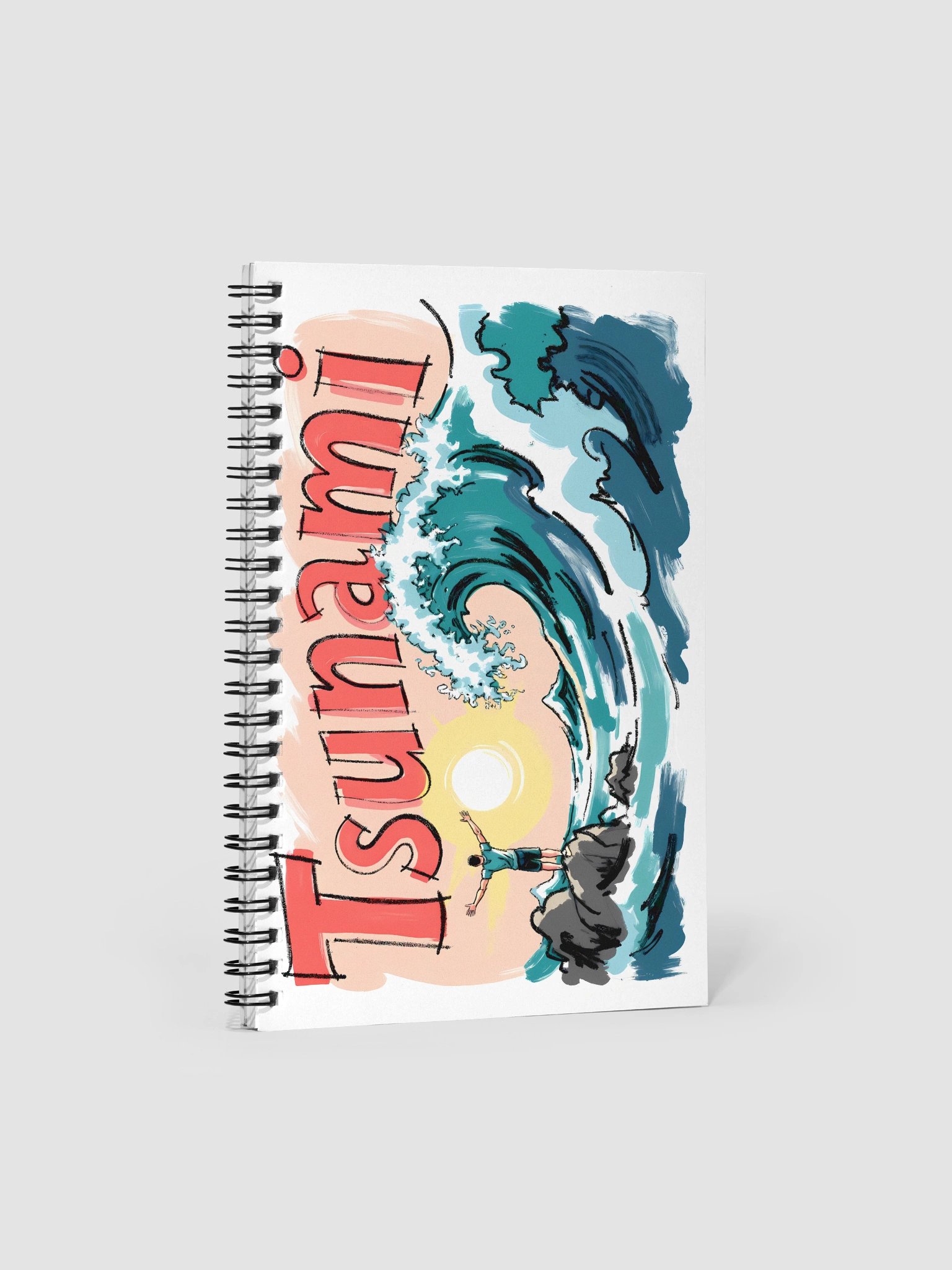 Tsunami Warning Spiral Notebook product image (1)