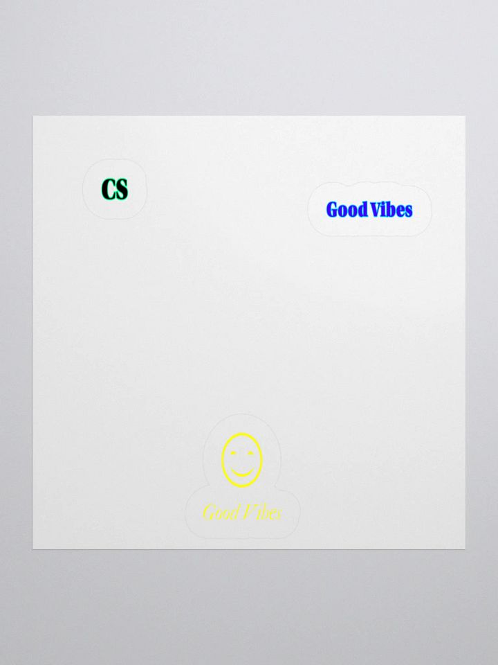 CS Good Vibes Smiley Stickers 3PK product image (1)