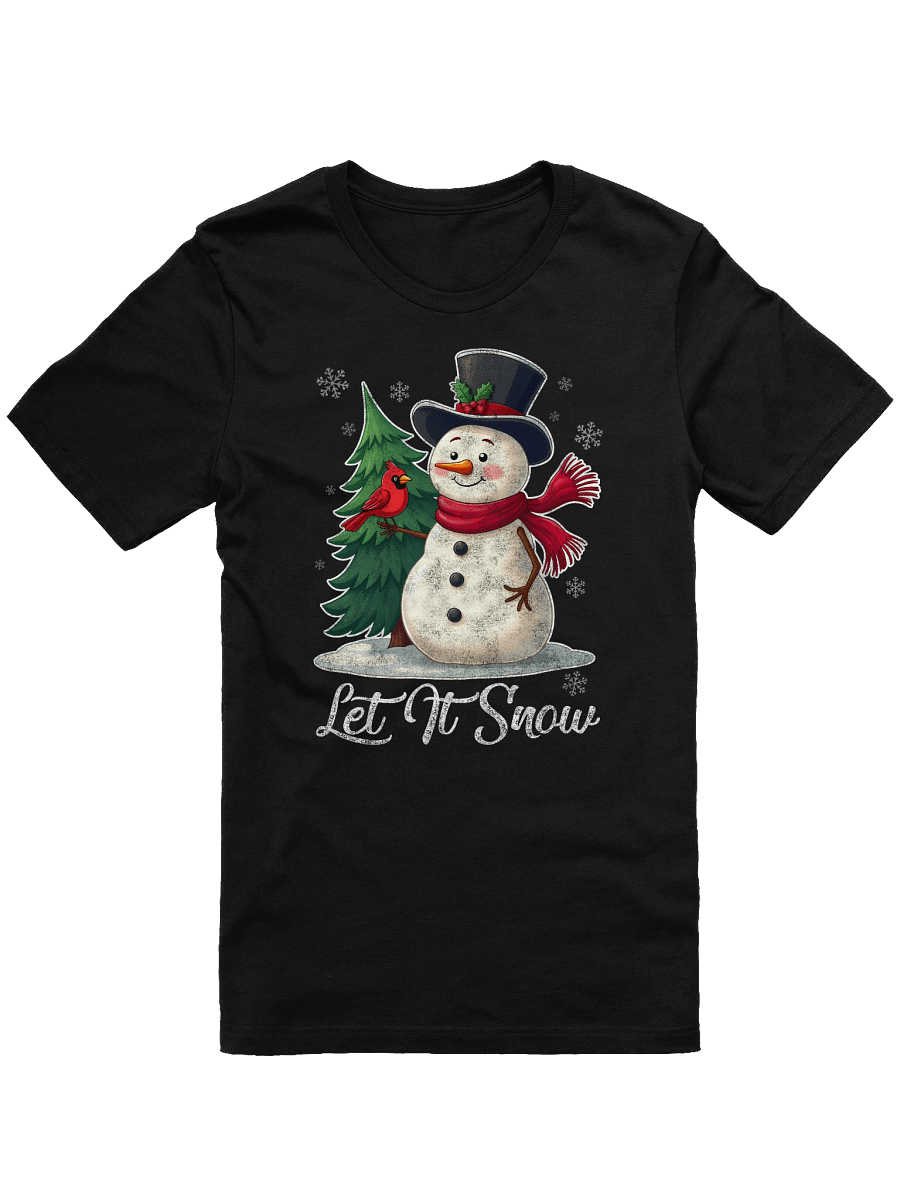 Let It Snow - Snowman with Cardinal Tee product image (3)