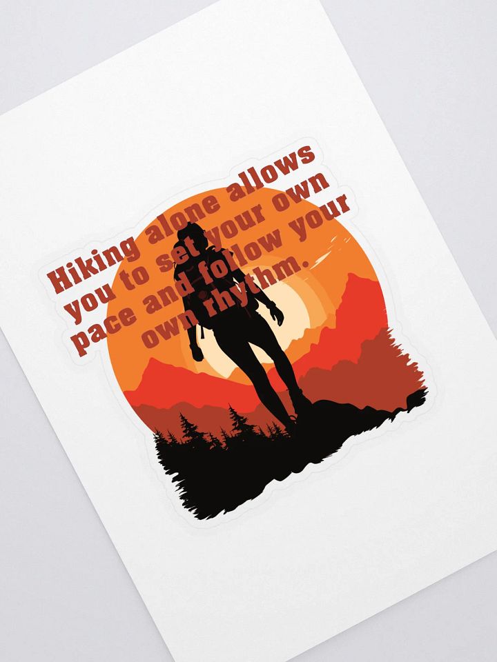 Hiking alone allows you to set your own pace and follow your own rhythm. product image (1)