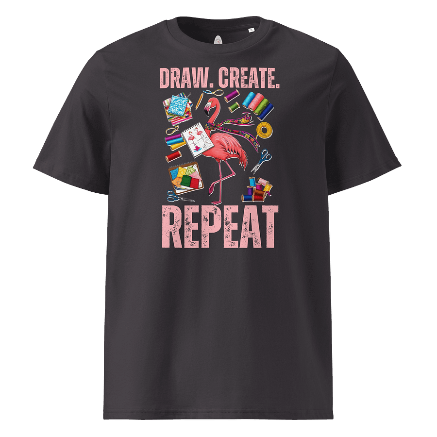 Draw. Create. Repeat. Flamingo Organic Shirt product image (1)