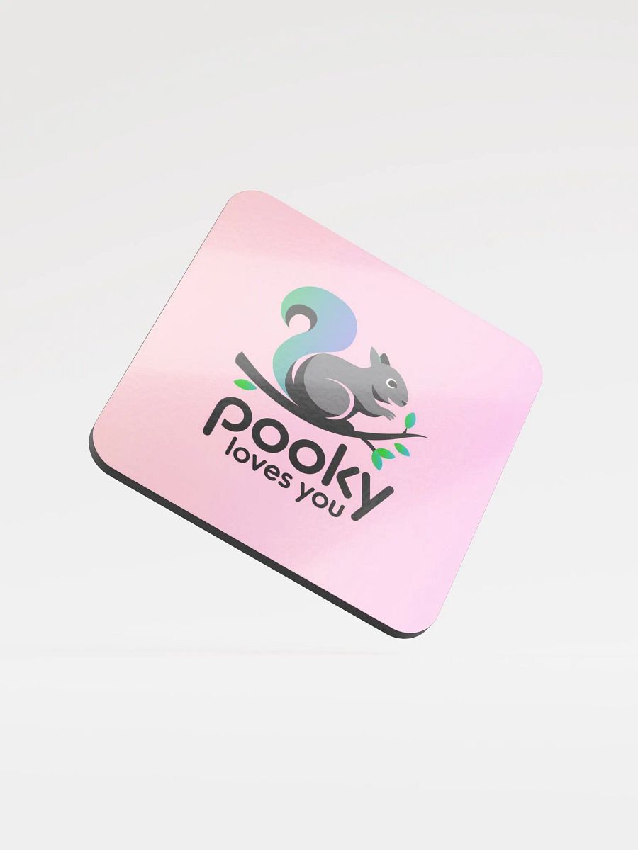 Coaster or micro art piece: stylized pooky loves you pink product image (1)