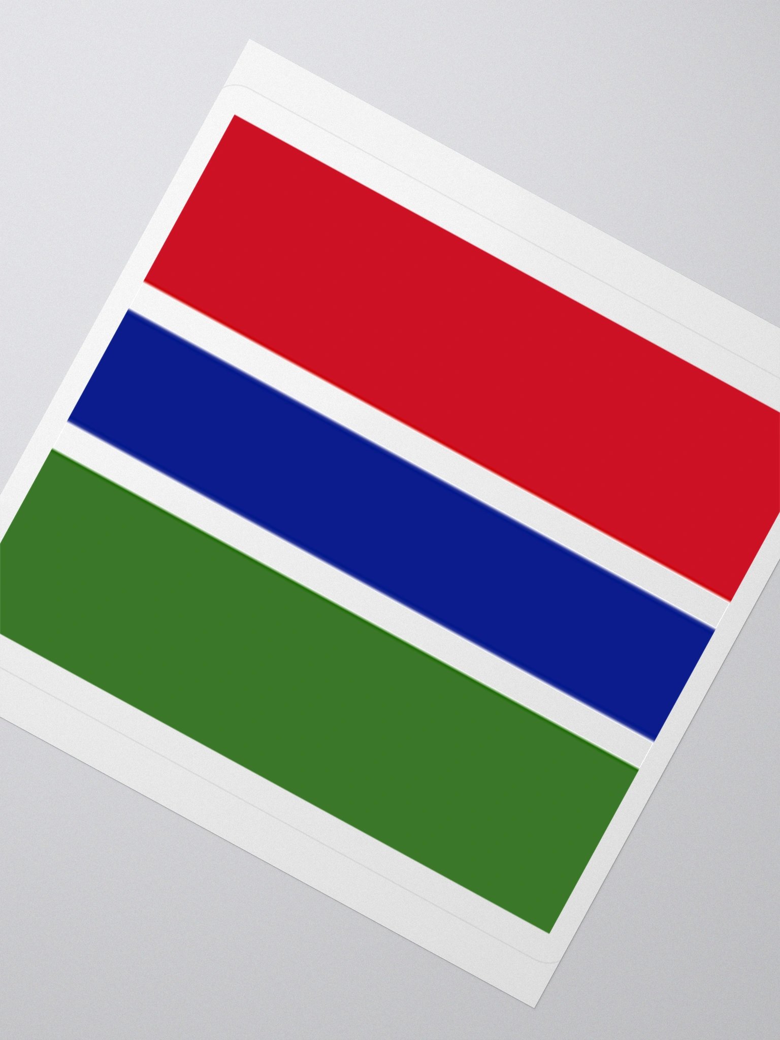 Gambia Flag Sticker | Wavy River Design | Durable Vinyl | 3 Sizes product image (6)