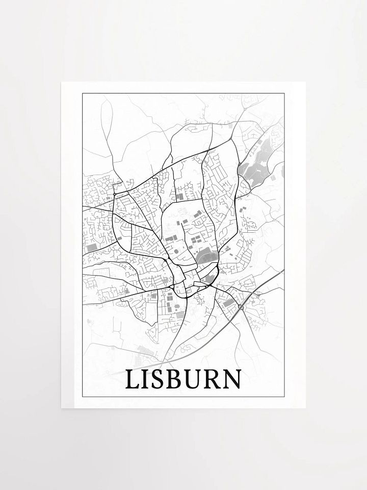 Lisburn, Northern Ireland, city map print product image (4)