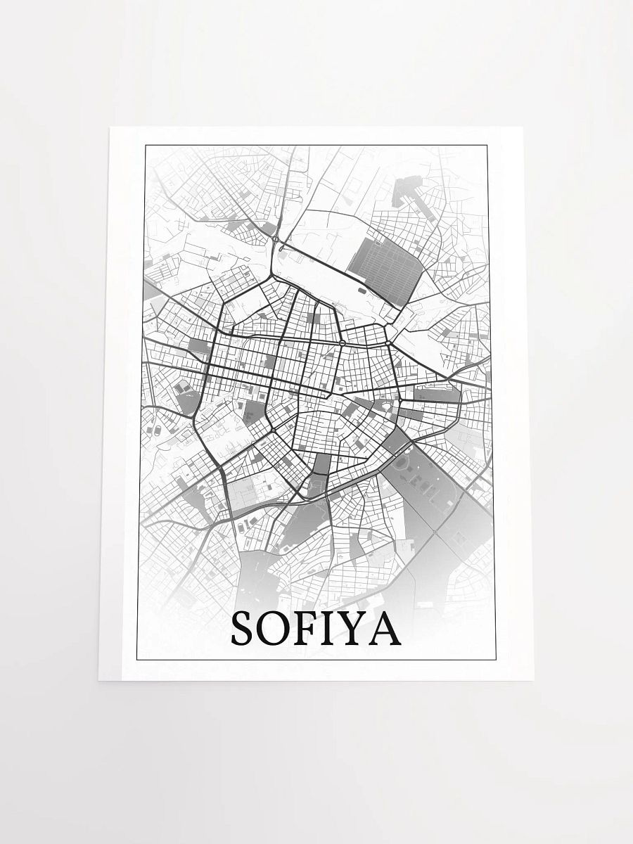Sofiya, Bulgaria, city map print product image (16)