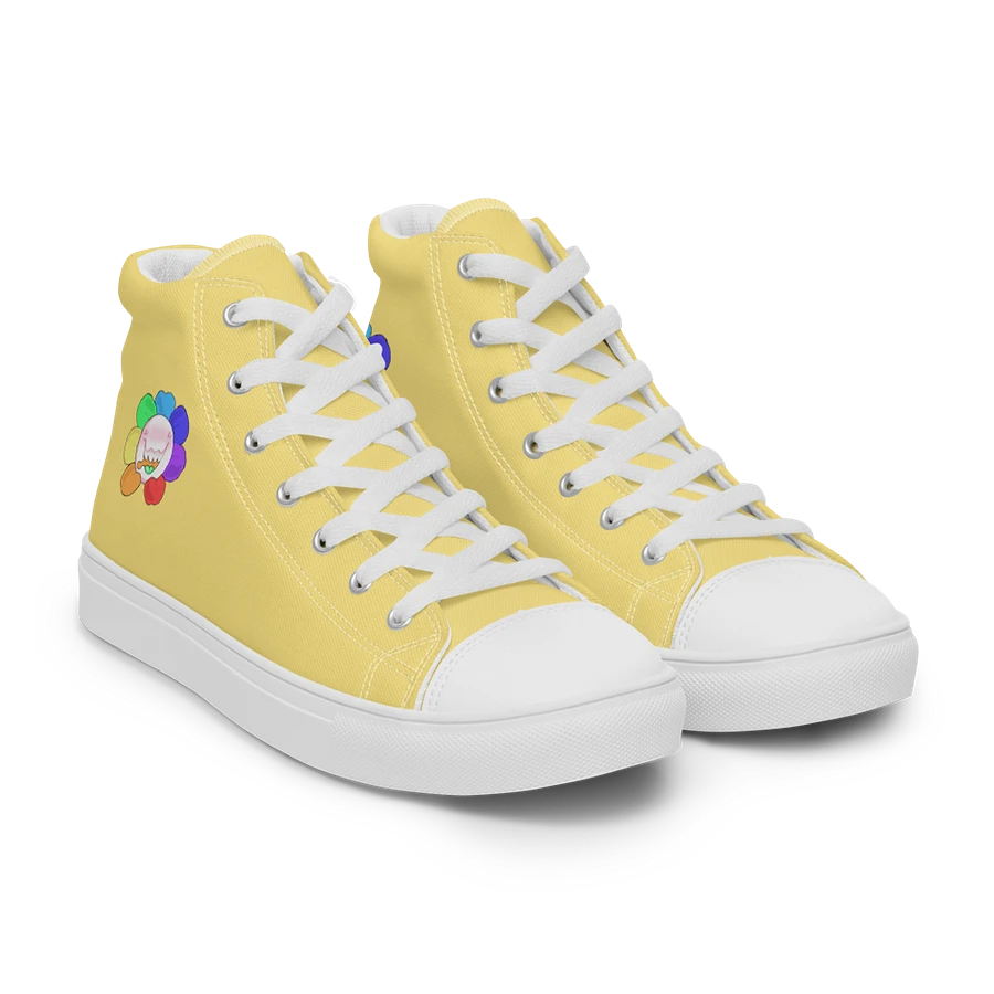 Pastel Yellow and White Flower Sneakers product image (27)