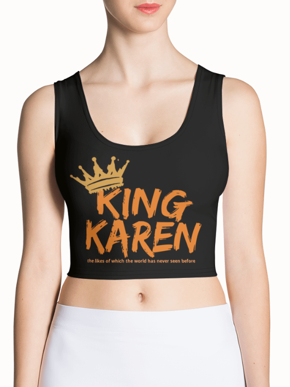 King Karen Crowned Black Stretchy Crop Top product image (12)