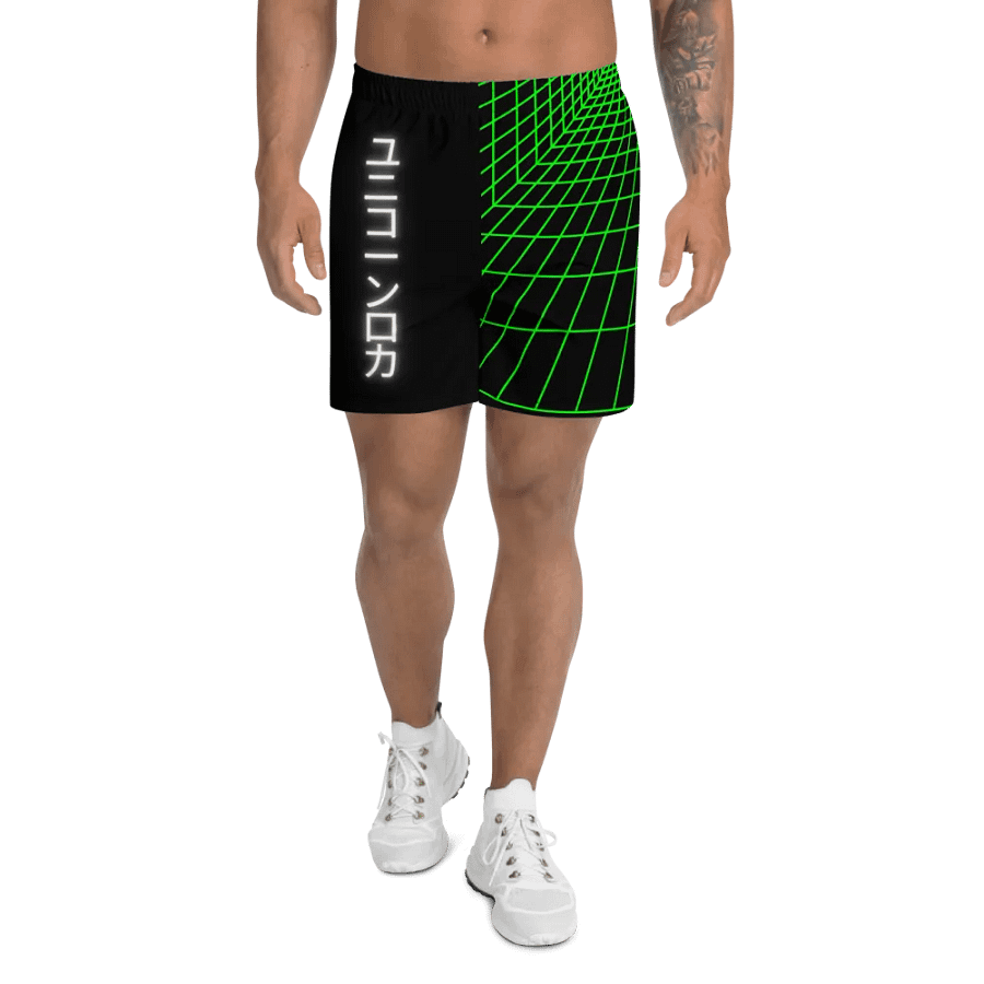 Neon California Grid Athletic Shorts product image (2)