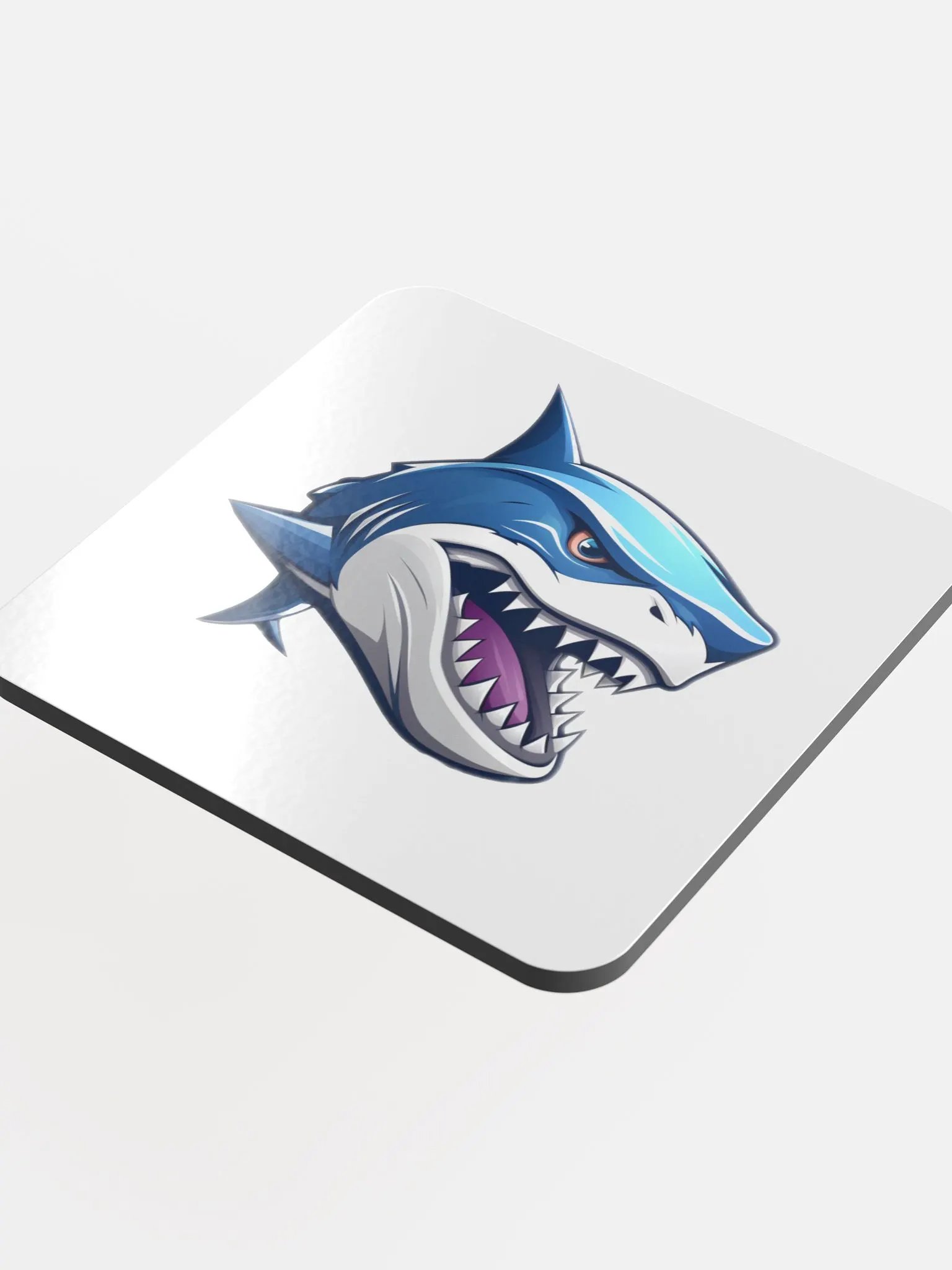 Fierce Shark Glossed Cork Coaster product image (4)