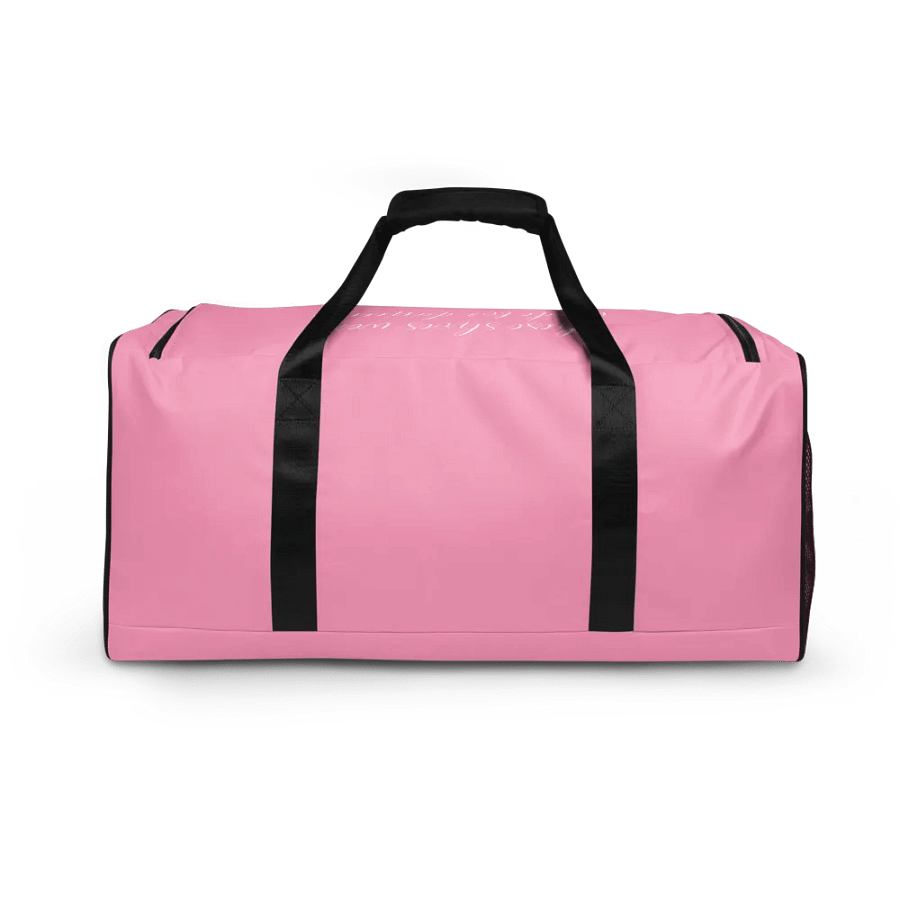 Large Dance Bag | Pink with White Logo and Quote product image (5)