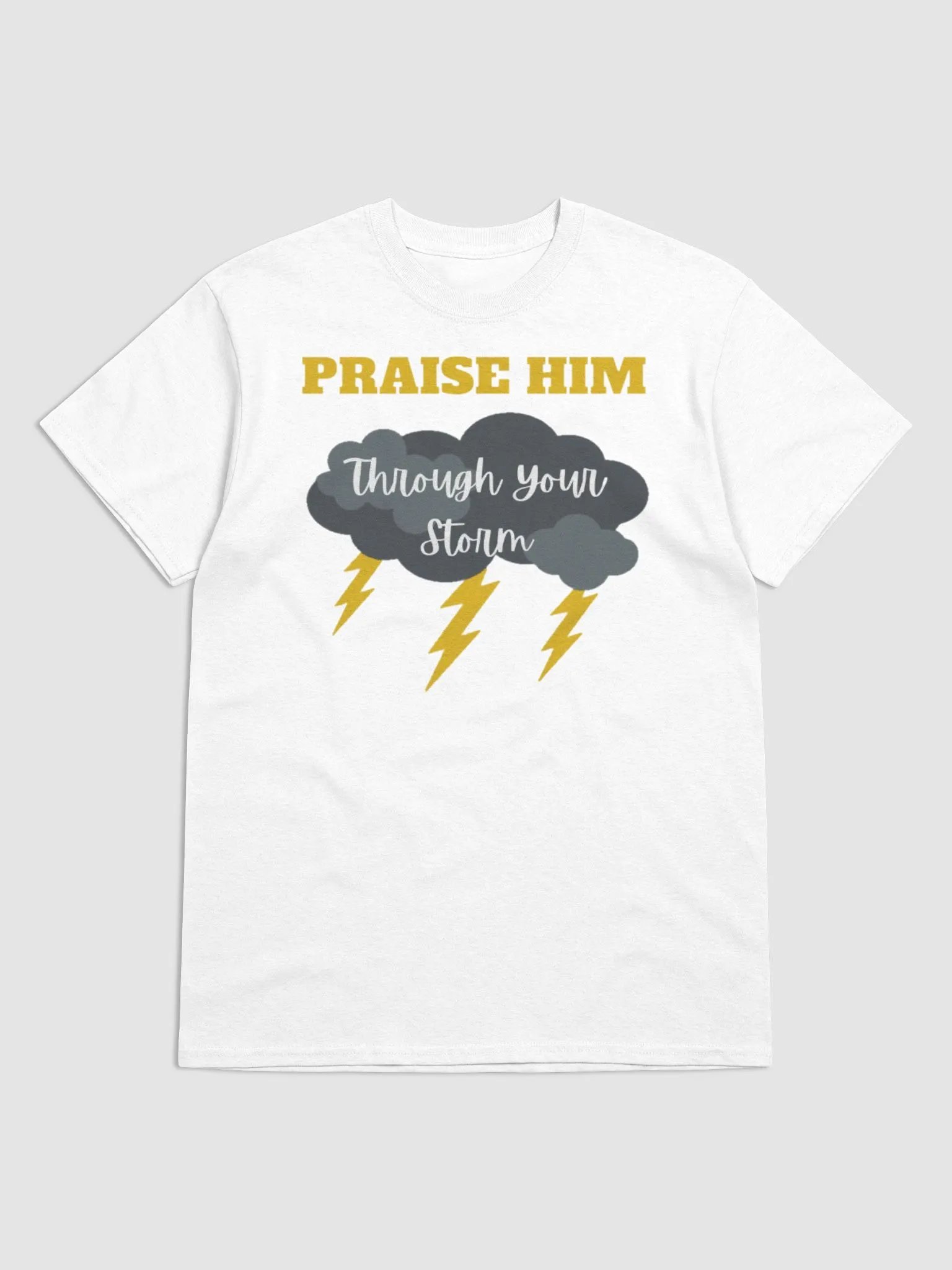 PRAISE HIM THROUGH YOUR STORM T-SHIRT product image (1)
