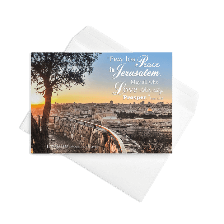 "PRAY FOR PEACE IN JERUSALEM" Greeting Card product image (2)