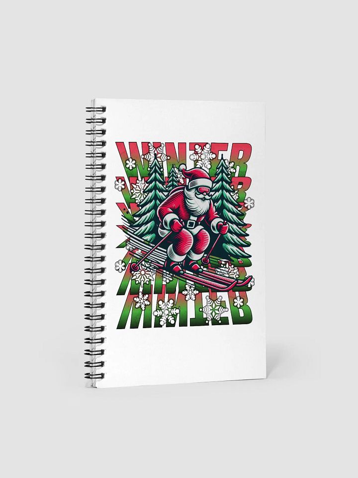 Winter Santa Skiing Wonderland Spiral Notebook product image (1)