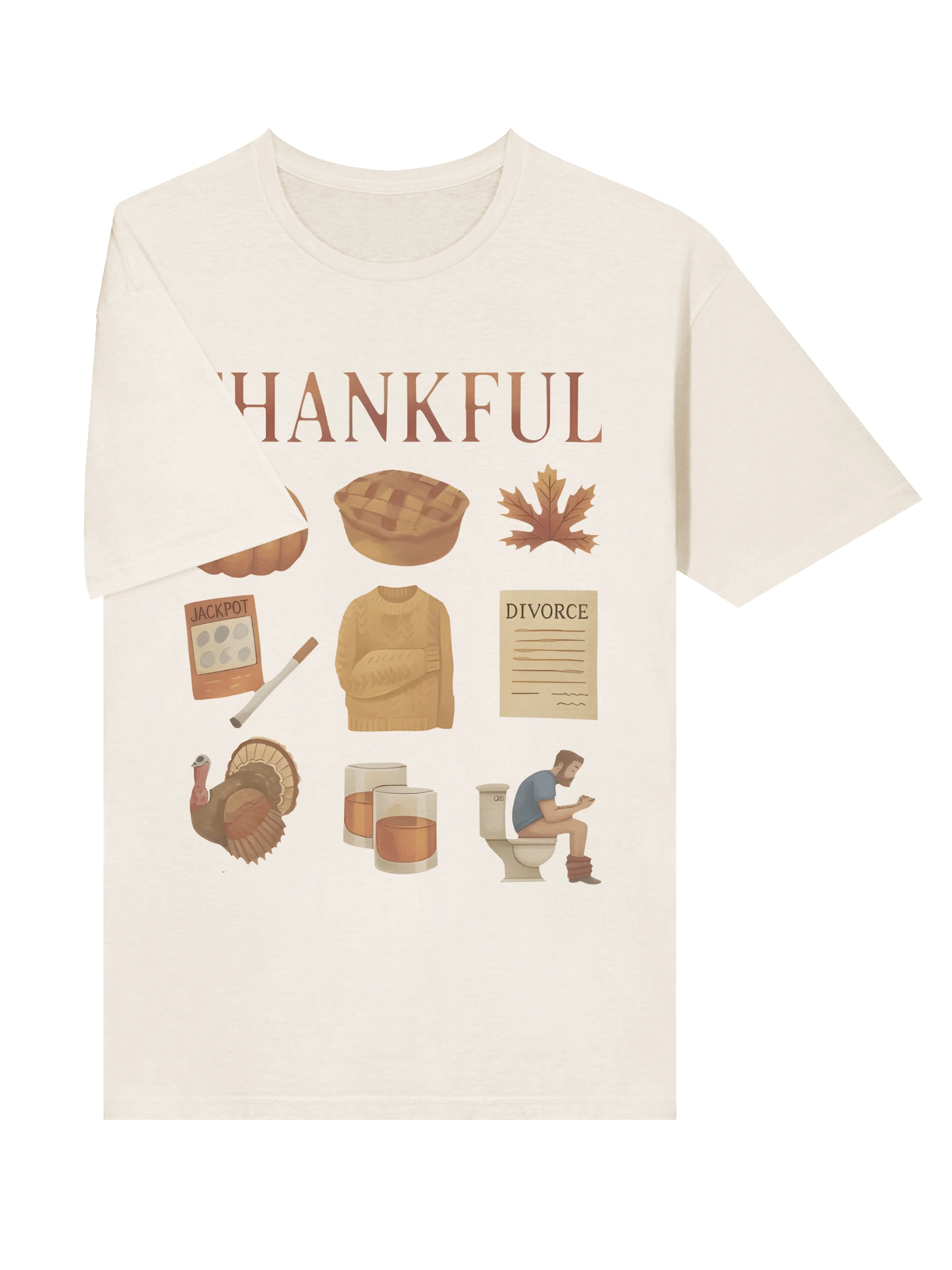 Thankful Thanksgiving Doodles T-Shirt product image (3)