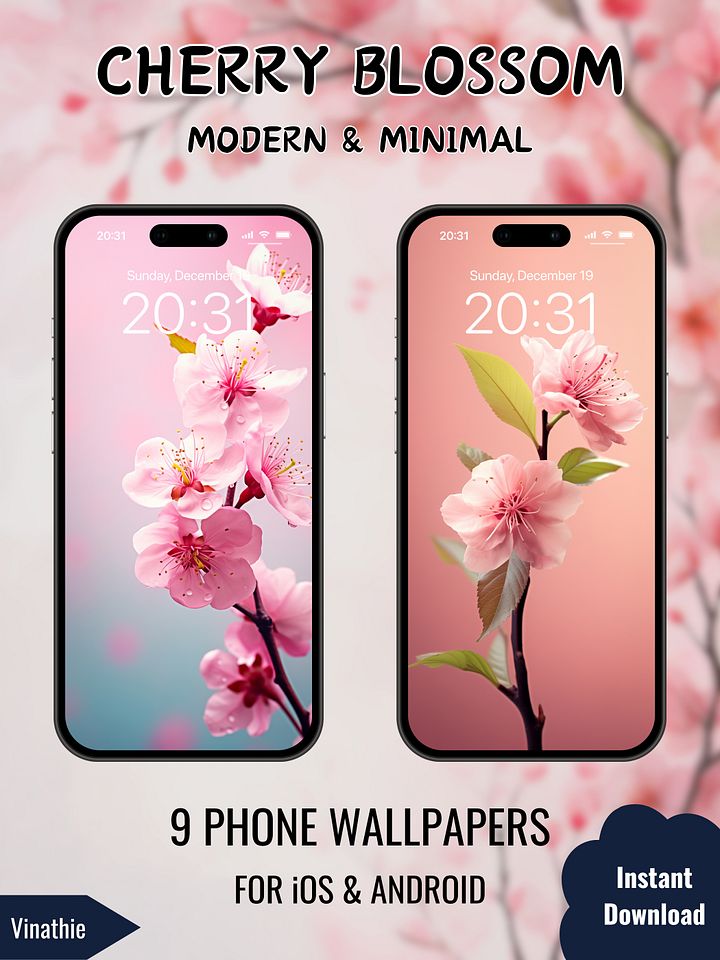 Cherry Blossom | Modern & Minimal | Phone Wallpaper product image (2)