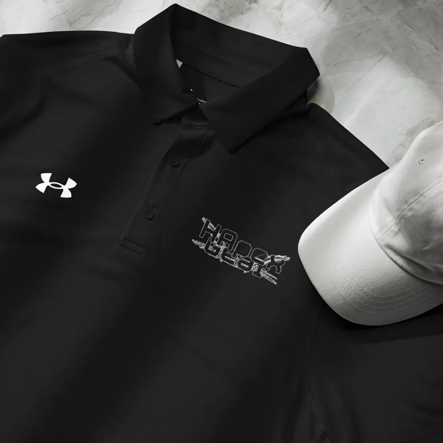 Men's Polo Shirt - Embroidered - Black HApex Gear Black Logo product image (5)