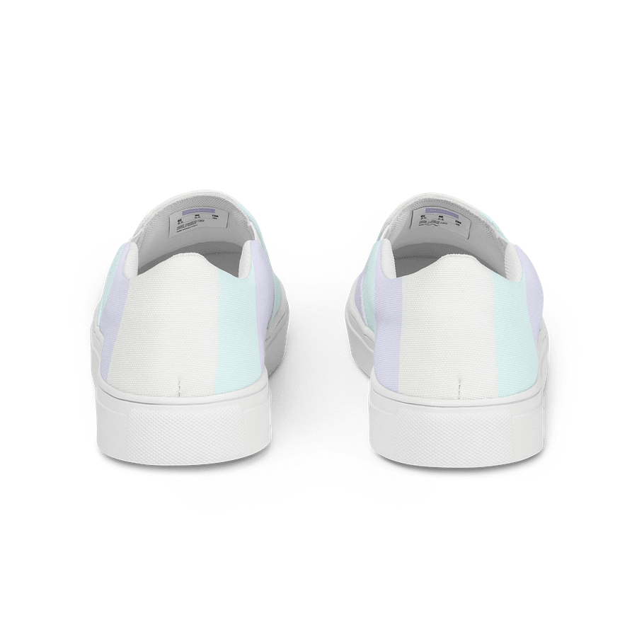 Pastel Wave Women's Slip-On Canvas Shoes product image (4)