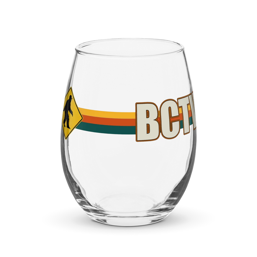 BCTV Oldschool Logo Stemless Wine Glass product image (1)