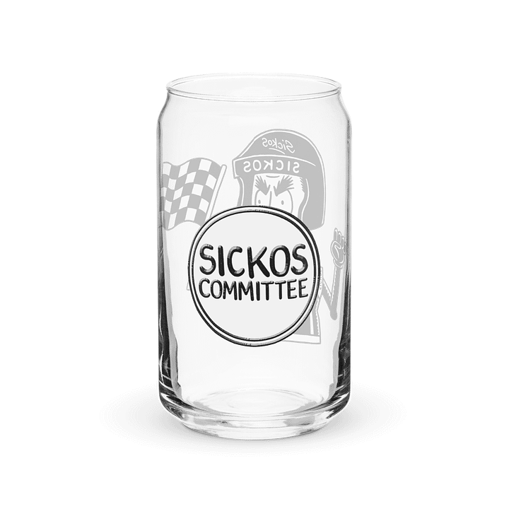 16oz Sickos Racecar Driver Can-Shaped Glass (with Optional Lid/Straw) product image (2)