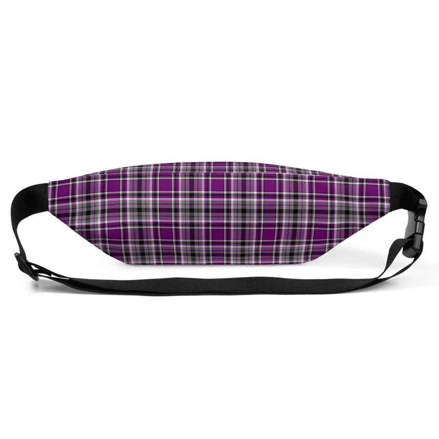 Purple, Gray, and Black Plaid Fanny Pack product image (4)