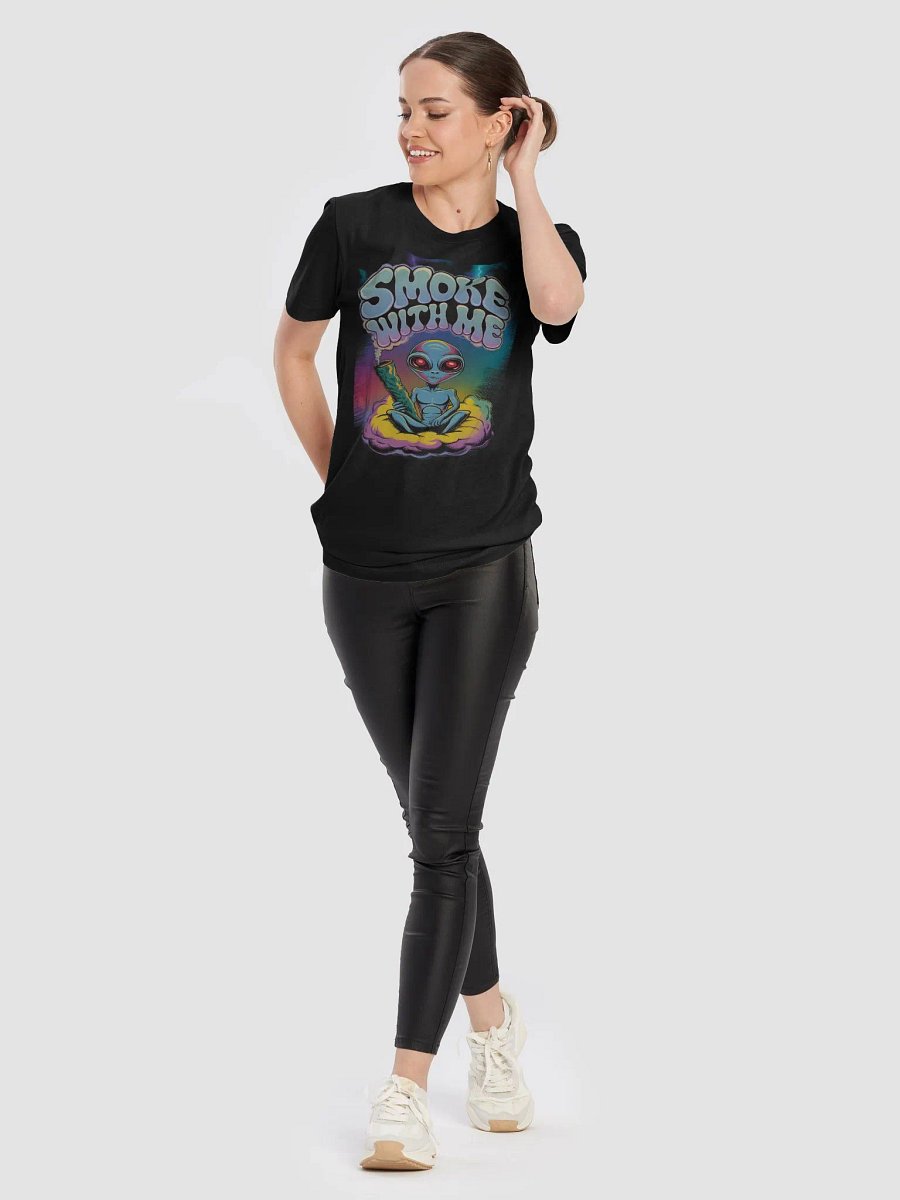 Smoke With Me Cosmic Chillout Alien Shirt product image (3)