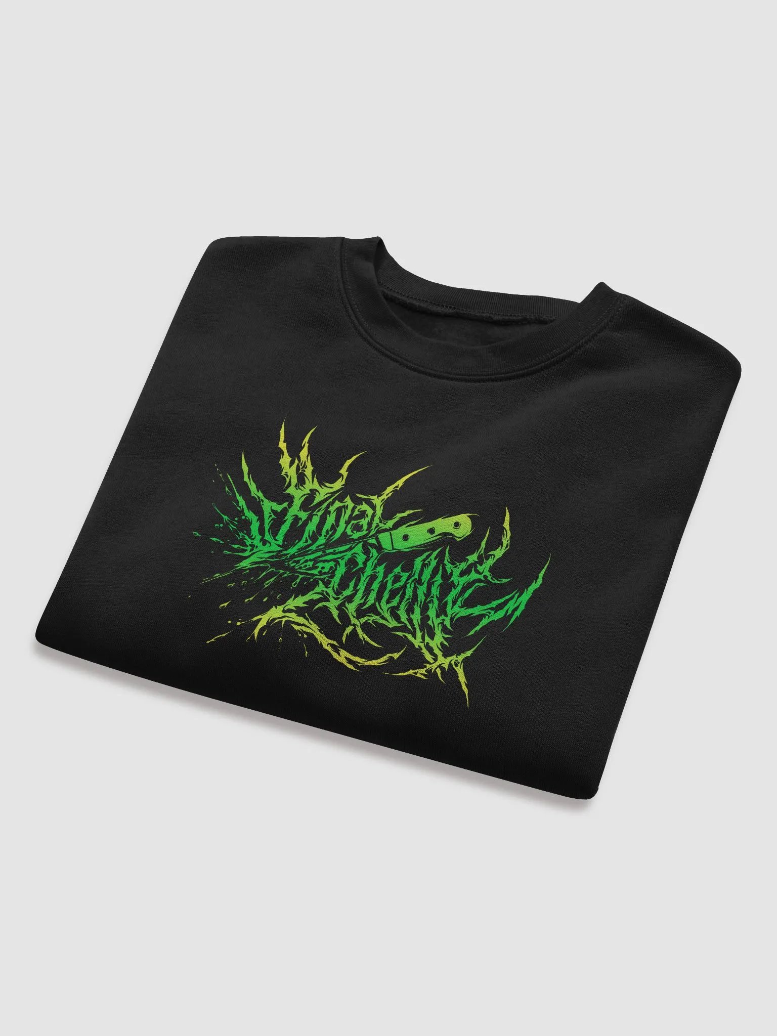 Keep It Metal Green Logo Womens Fleece Crop Top Printed Sweatshirt product image (5)