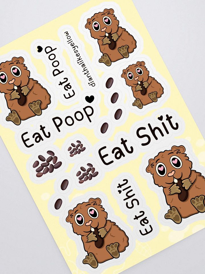 Guinea Pig Poops Sticker Sheet product image (1)