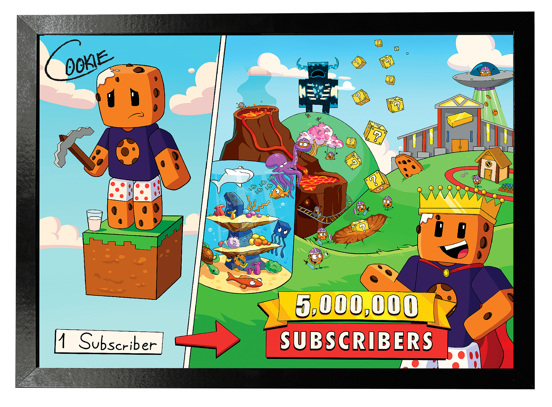 HAND-SIGNED POSTER (5 Million Subscribers) product image (6)